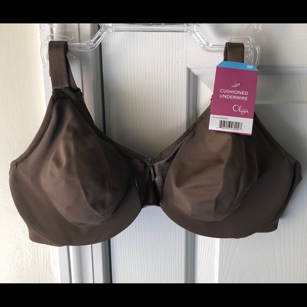 Olga Underwire Bra Size 38C in Chocolate Brown